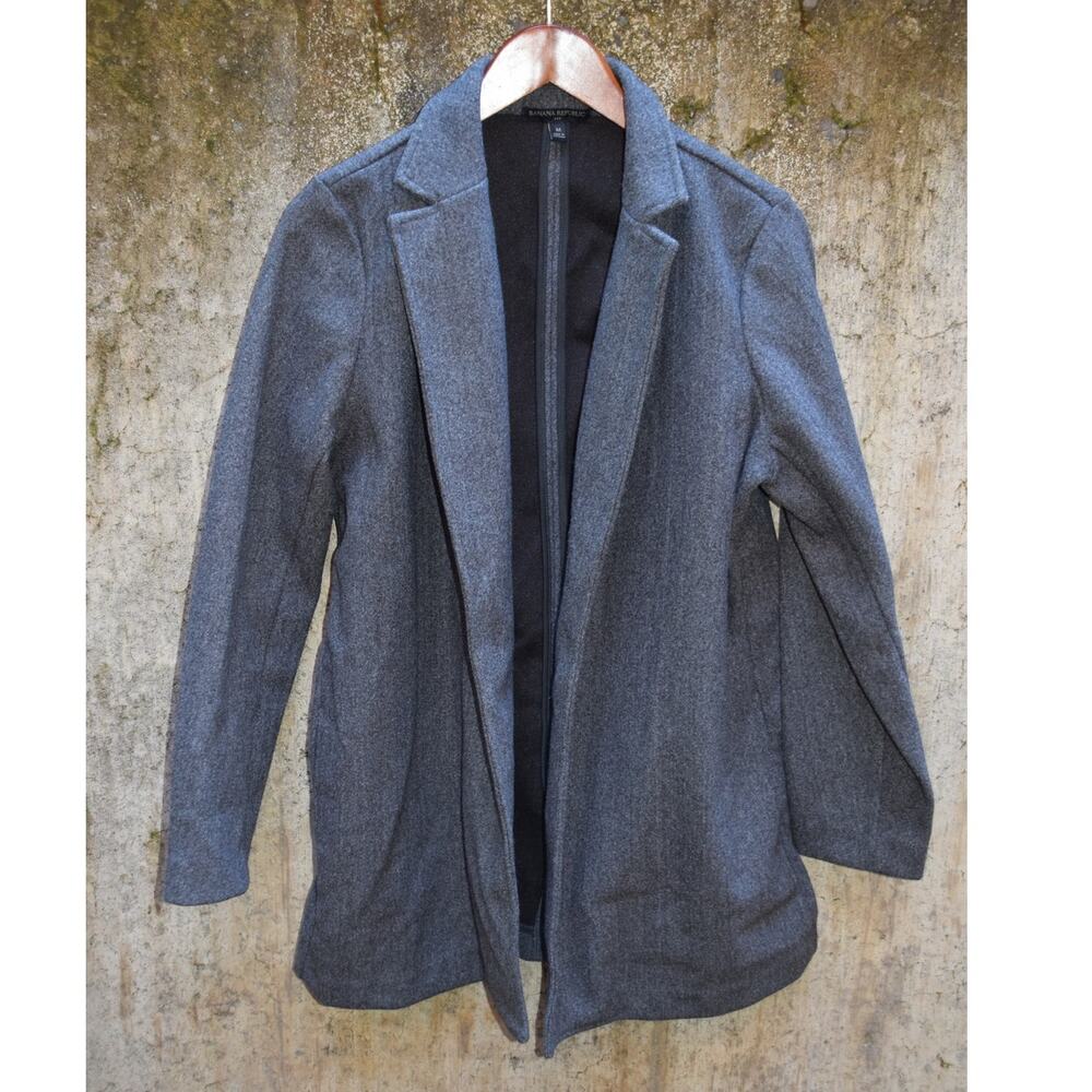 Banana Republic Charcoal Gray Wool Blend Coat Jacket Men’s Size M